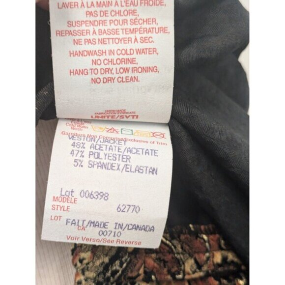 Vintage Joseph Ribkoff Animal Print Zip Up Jacket sz 6 Leopard Cheetah Snake - Picture 12 of 12